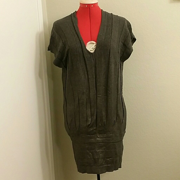 A/X Armani Exchange Dresses & Skirts - Armani Exchange silver gray tunic knit dress